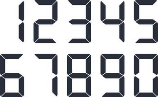 digital number flat modern vector