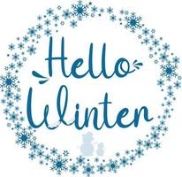 Winter And New Year Design with Snowflake vector