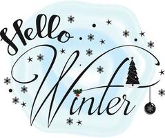 Winter And New Year Design with Snowflake vector