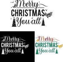 Winter New Year  Christmas Typography Design with snowflake, Christmas tree. It can be used on T-Shirts, Mugs, Poster Cards, and much more. vector