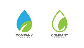 Green water logo design vector