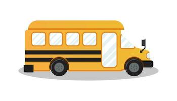 Ilustración de vector de vehículo de autobús escolar