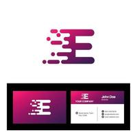 Letter E Logo Template, Business Card Vector Template Illustration Design