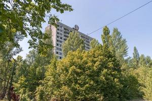 Chernobyl, Ukraine August 8, 2021. Building in abandoned ghost town Pripyat photo