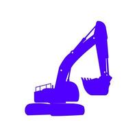 Excavator illustrated on a white background vector