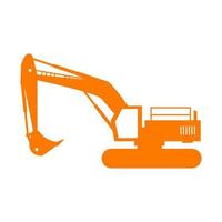 Excavator illustrated on a white background vector