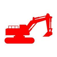 Excavator illustrated on a white background vector