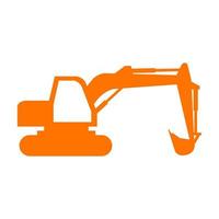 Excavator illustrated on a white background vector