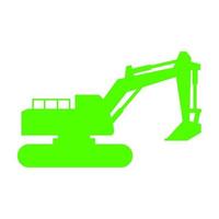 Excavator illustrated on a white background vector