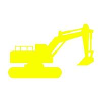 Excavator illustrated on a white background vector