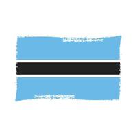 Botswana flag vector with watercolor brush style