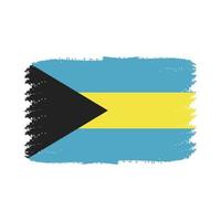 vector de bandera de bahamas con estilo de pincel de acuarela