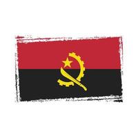 vector de bandera de angola con estilo de pincel de acuarela
