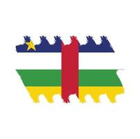 vector de bandera de la república centroafricana con estilo de pincel de acuarela