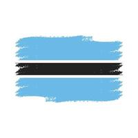 Botswana flag vector with watercolor brush style