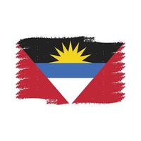 vector de bandera de antigua y barbuda con estilo de pincel de acuarela