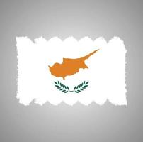 vector de bandera de chipre con estilo de pincel de acuarela