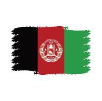 Afganistan flag vector with watercolor brush style