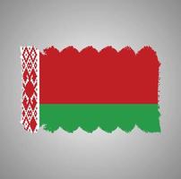 vector de bandera de bielorrusia con estilo de pincel de acuarela