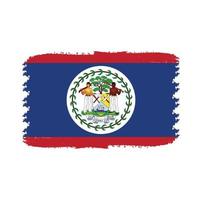 Belize flag vector with watercolor brush style