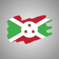 vector de bandera de burundi con estilo de pincel de acuarela