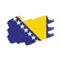 vector de bandera de bosnia con estilo de pincel de acuarela