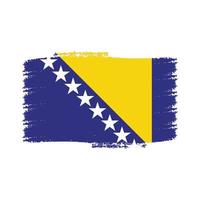 Bosnia flag vector with watercolor brush style