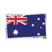 Australia flag vector with watercolor brush style