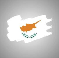 Cyprus flag vector with watercolor brush style