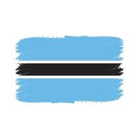 Botswana flag vector with watercolor brush style