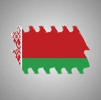 Belarus flag vector with watercolor brush style