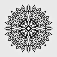 Decorative background with ornamental round pattern vector