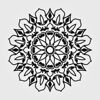 fondo decorativo con patrón redondo ornamental vector