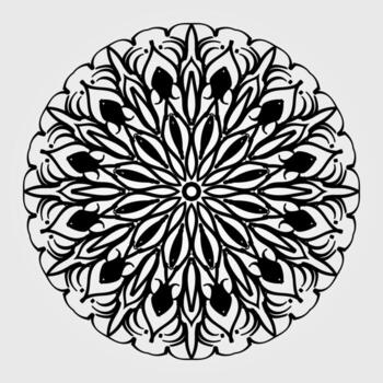 fondo decorativo con patrón redondo ornamental vector