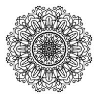 Decorative background with ornamental round pattern vector
