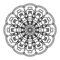 Decorative background with ornamental round pattern vector