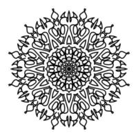 Decorative background with ornamental round pattern vector