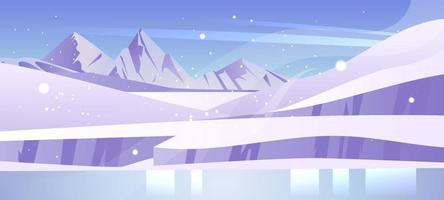 fondo de paisaje de invierno vector