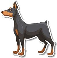 pegatina de dibujos animados de perro galgo vector