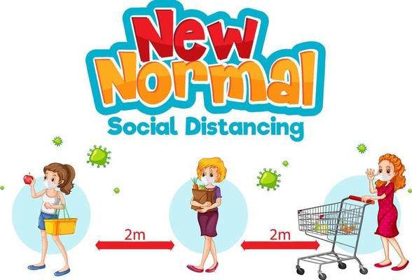 New Normal with people keeping social distancing