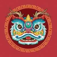 Chinese New Year Lion Dance Celebration vector