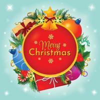 Merry Christmas Ornament Background vector