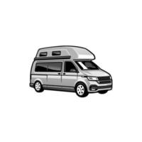 camper van - caravan - motor home vector
