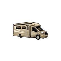 camper van - caravan - motor home vector