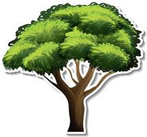 Tree sticker on white background vector