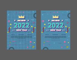 Poster Happy New Year 2022 vector