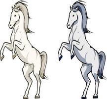 Ilustración de vector de caballo y clipart ideal para tarjeta, pegatina, cartel, volante, camiseta, otra impresión