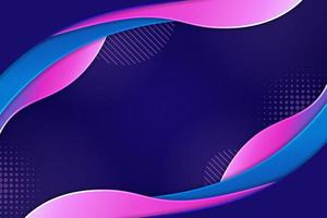 Abstract Wavy Fluid Background Overlapped Smooth Gradient Blue Pink vector