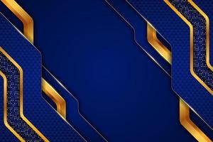 Luxury Background Realistic Diagonal Blue with Golden Glitter Shiny Effect vector