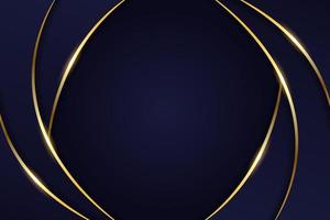 Luxury Background Modern Minimalist Abstract Dynamic Wave with Shiny Golden Line vector